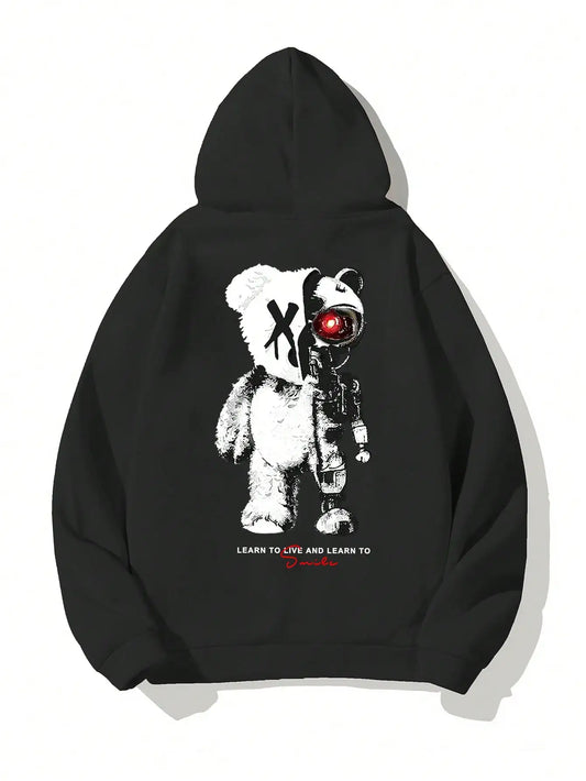 Men Cartoons Bear Hoodie